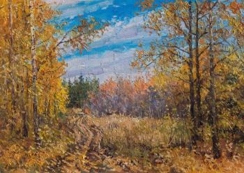 Autumn road, sketch. Volya Alexander