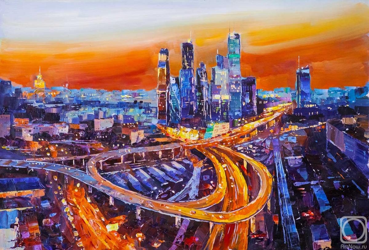 Rodries Jose. Moscow-City. Ardent Sunset