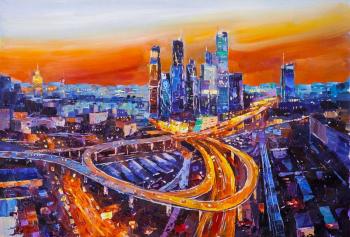 Moscow-City. Ardent Sunset. Rodries Jose