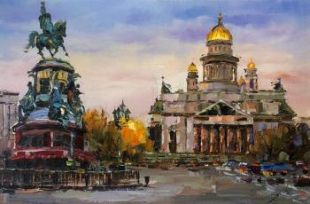 View of St. Isaac's Cathedral and the monument to Nicholas I. Rodries Jose