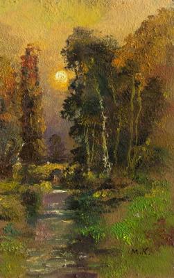 Morning in the woods, sketch