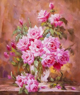 Bouquet of pink roses. Vlodarchik Andjei