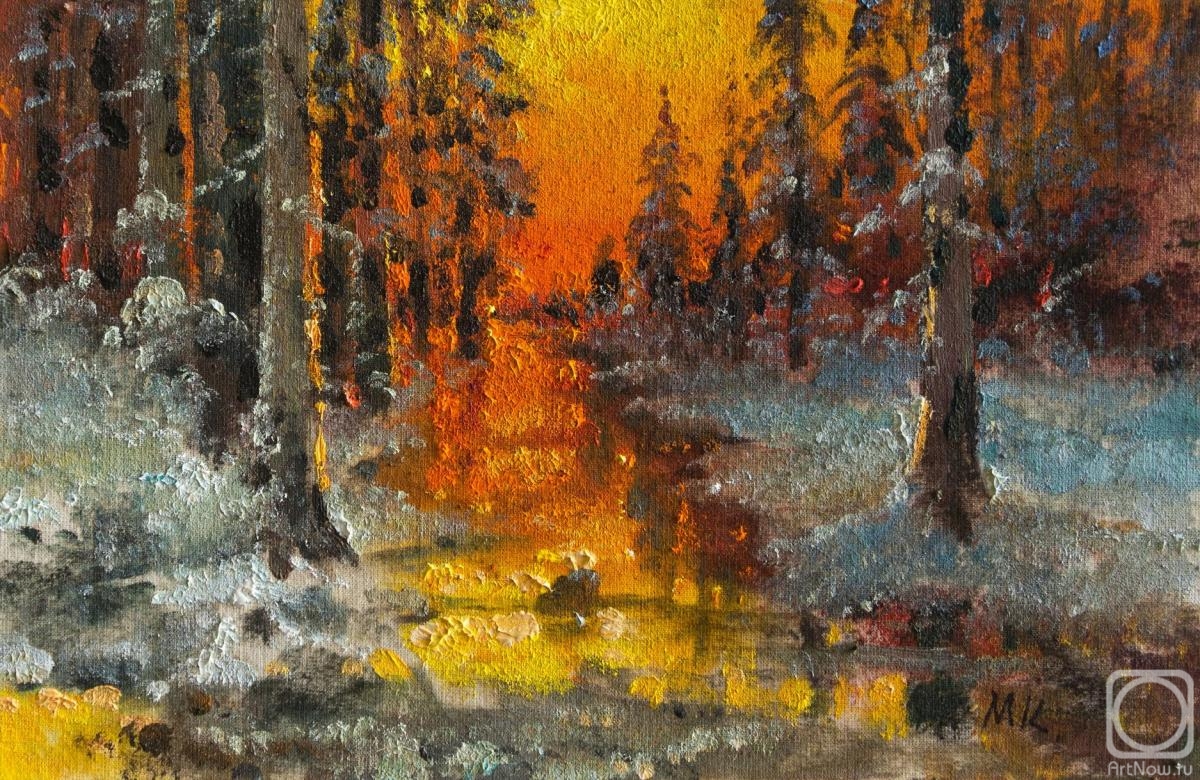 Kremer Mark. Fiery sunset, sketch