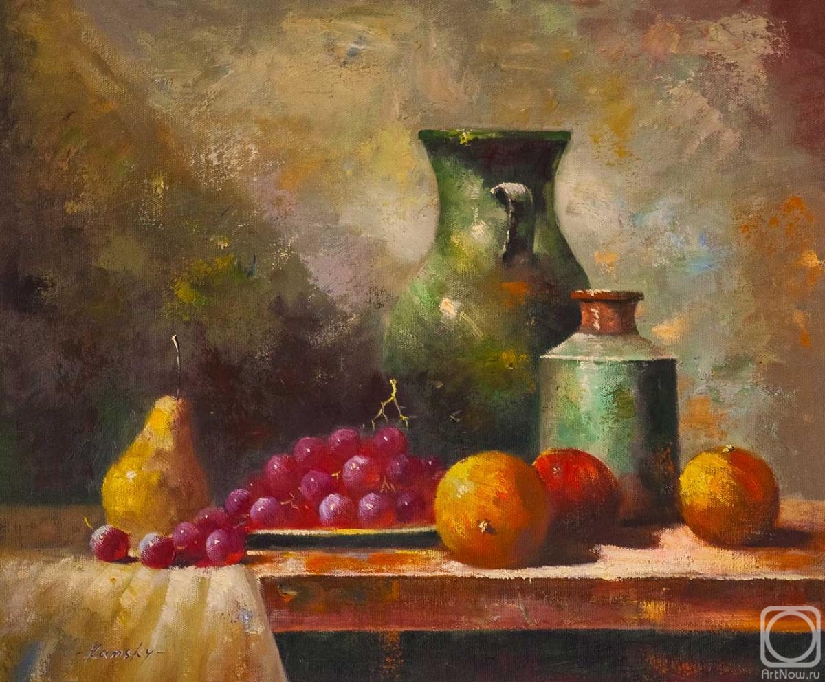 Kamskij Savelij. Fruits and objects. Playing with color and texture N5