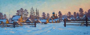 Zayanie Village. Winter evening. Alexandrovsky Alexander