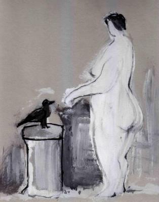 Lady with a bird. Shpak Vycheslav