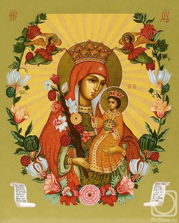 Roshina-Iegorova Oksana. Icon of the mother Of God "Unfading Color"