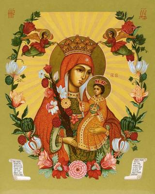 Icon of the mother Of God "Unfading Color". Roshina-Iegorova Oksana