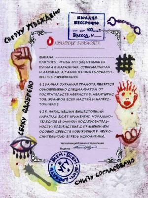 Certificate of protection. Shpak Vycheslav