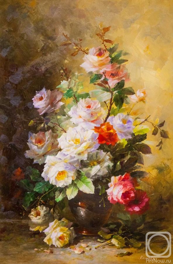 Kamskij Savelij. Bouquet with Orange Rose