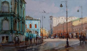 Shalaev Alexey Evgenievich. Summer, sun, rain. Moscow, Myasnitskaya street