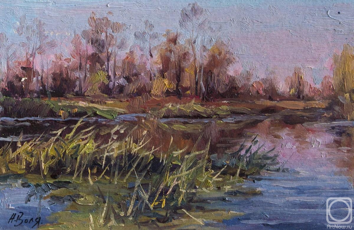 Volya Alexander. Overgrown river, sketch