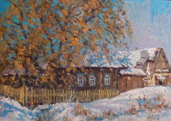 House in the village, sketch. Volya Alexander