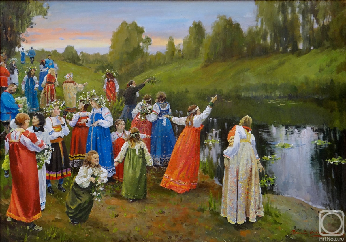 Shevchuk Vasiliy. Throwing wreaths into the river in the Midsummer