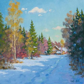 Painting The road to Semrino village. Alexandrovsky Alexander