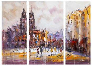 City Sketches N7. Triptych. Vevers Christina