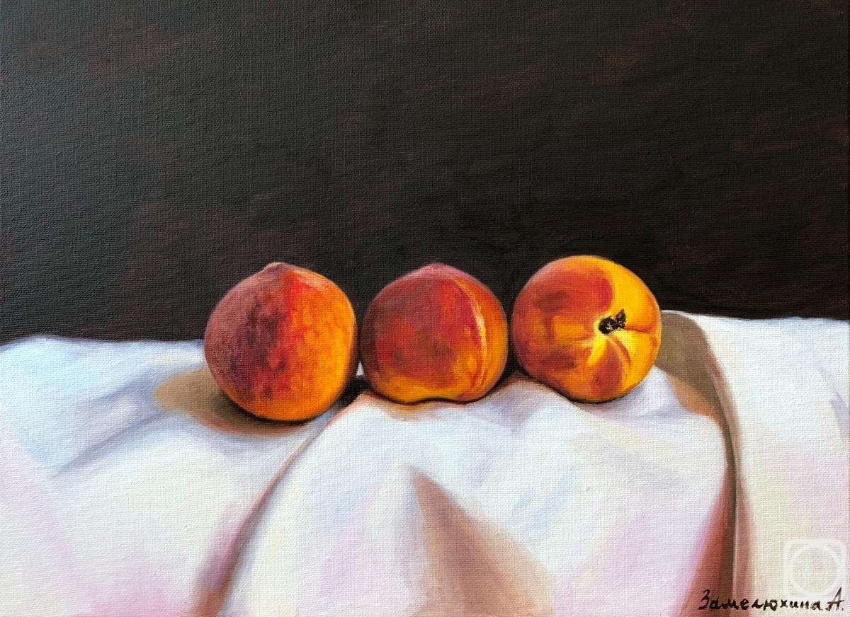 Zameliukhina Anna. Still life peaches