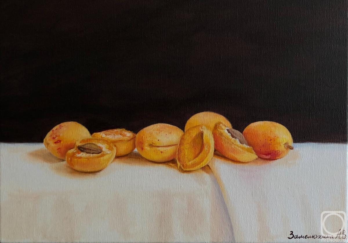 Zameliukhina Anna. Still life of Apricots