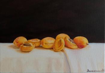Still life of Apricots. Zameliukhina Anna