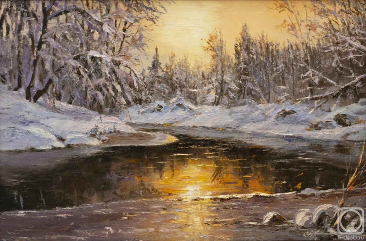 Popov Alexander. Winter evening