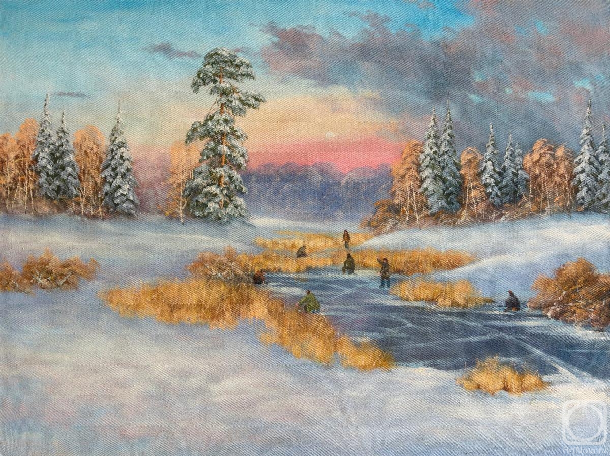 Lyamin Nikolay. Winter fishing, frost