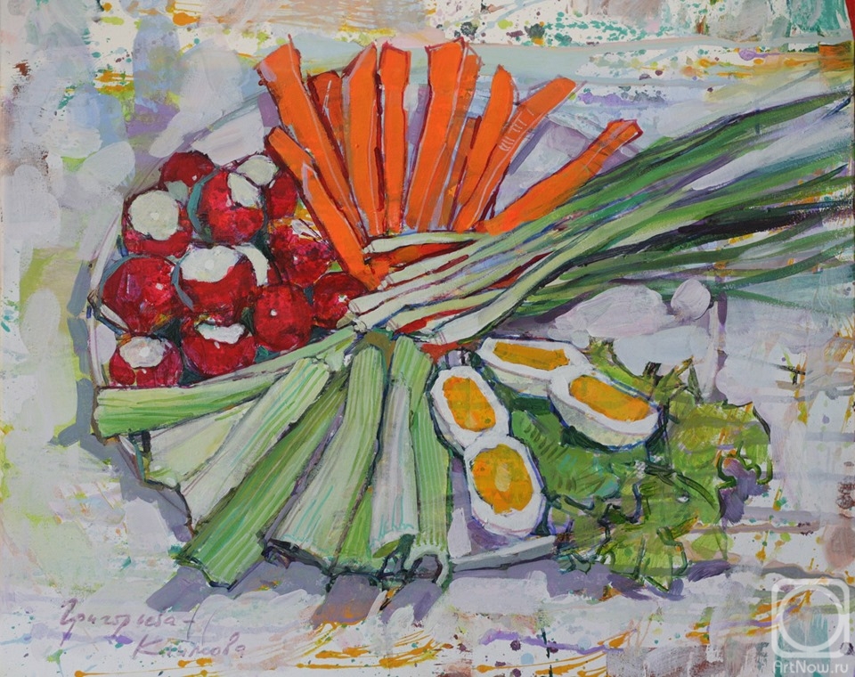 Grigorieva-Klimova Olga. Vegetable plate