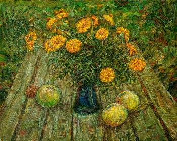 Flowers with apples. Meshkov Valery