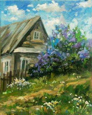 House with lilac. Gerasimova Natalia