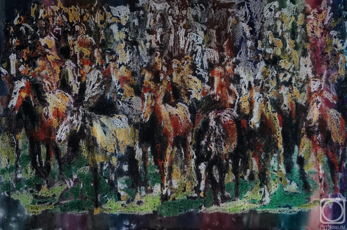 Borisov Mikhail. Herd of horses