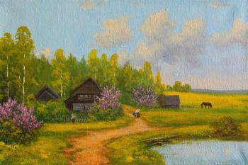 In the village in summer. Lyamin Nikolay