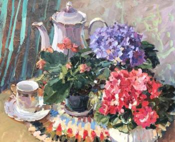 Still life with violets. Kuzmina Olga