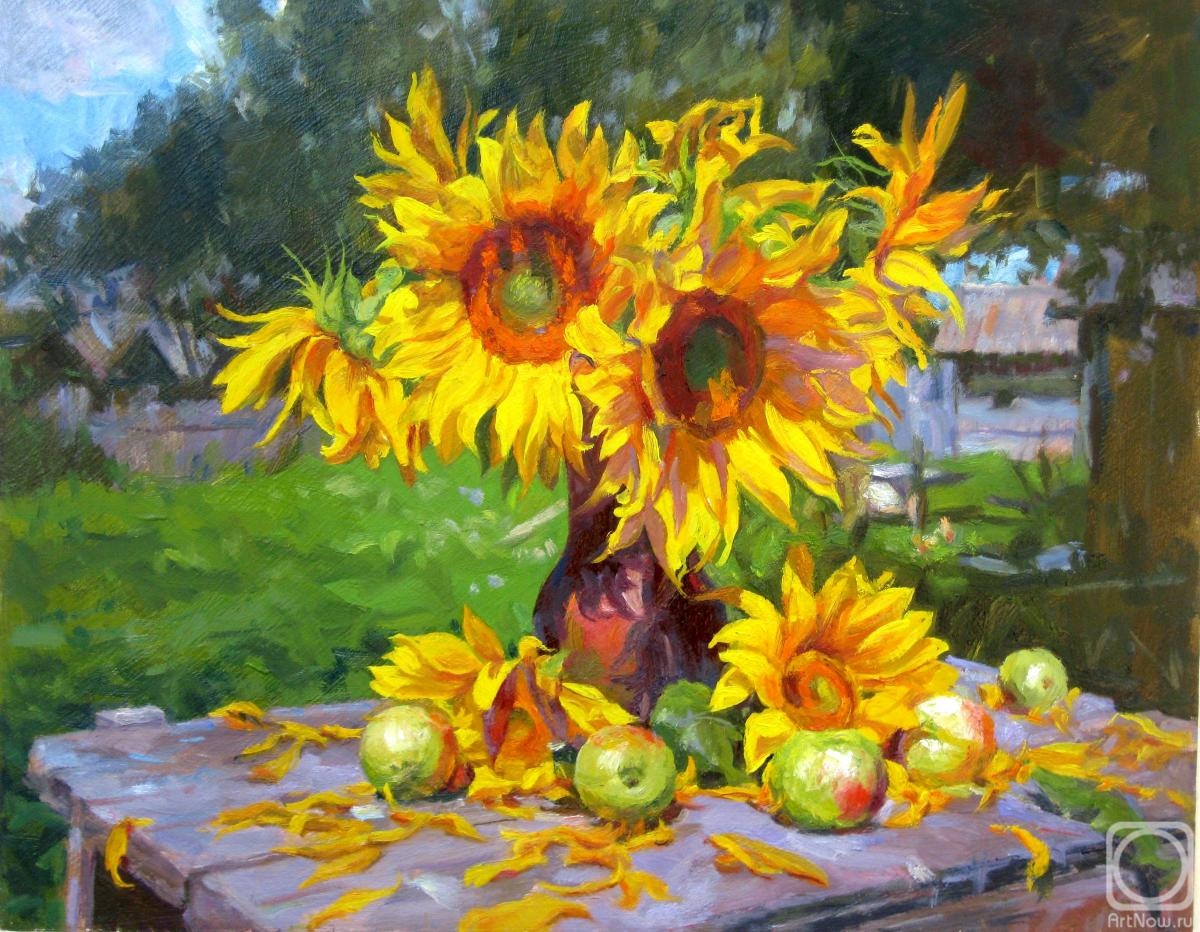 Voronov Vladimir. Sunflowers and apples