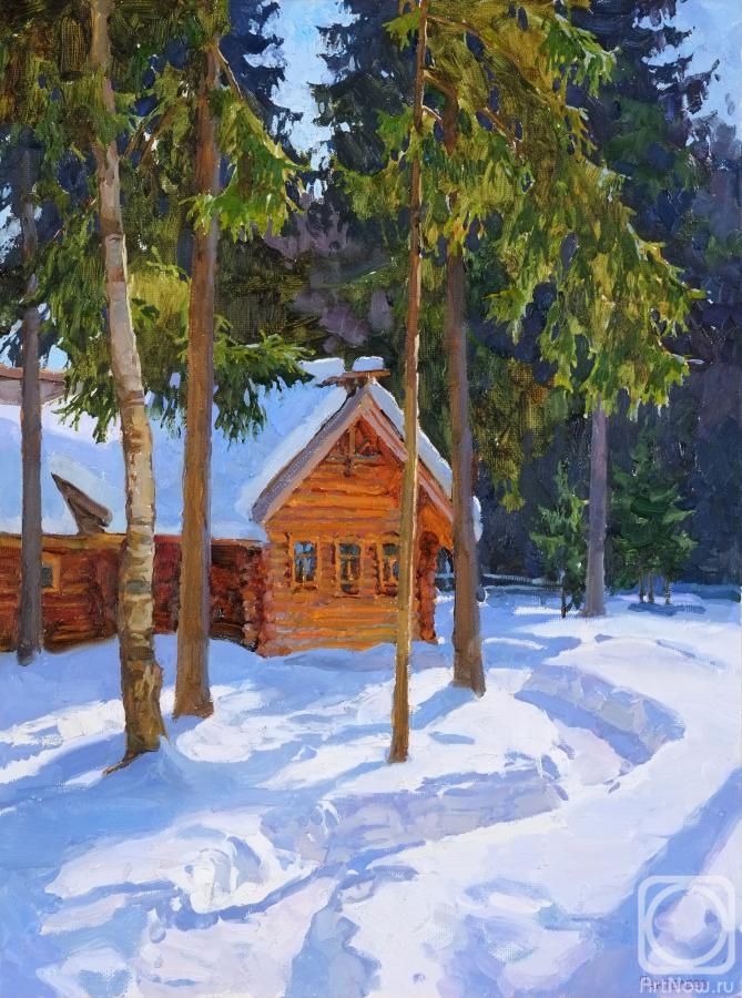 Panteleev Sergey. At the edge of the forest, winter lived in the hut