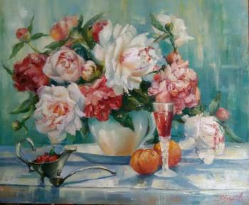 Peonies on the table
