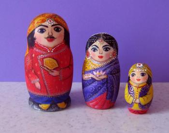 Hindu with a family (Indian National Costume). Kondyurina Natalia