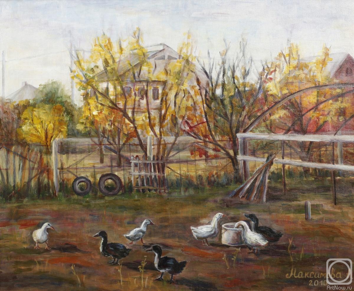 Maksimova Anna. Autumn at the cottages. Duck