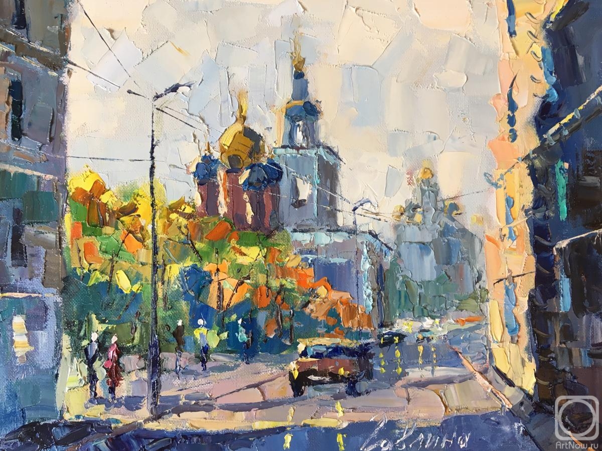 Gavlina Mariya. Morning city (Moscow, Varvarka St.)