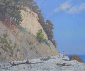 The shore of the sea with nudists (Painting With Rocks). Saprunov Sergey