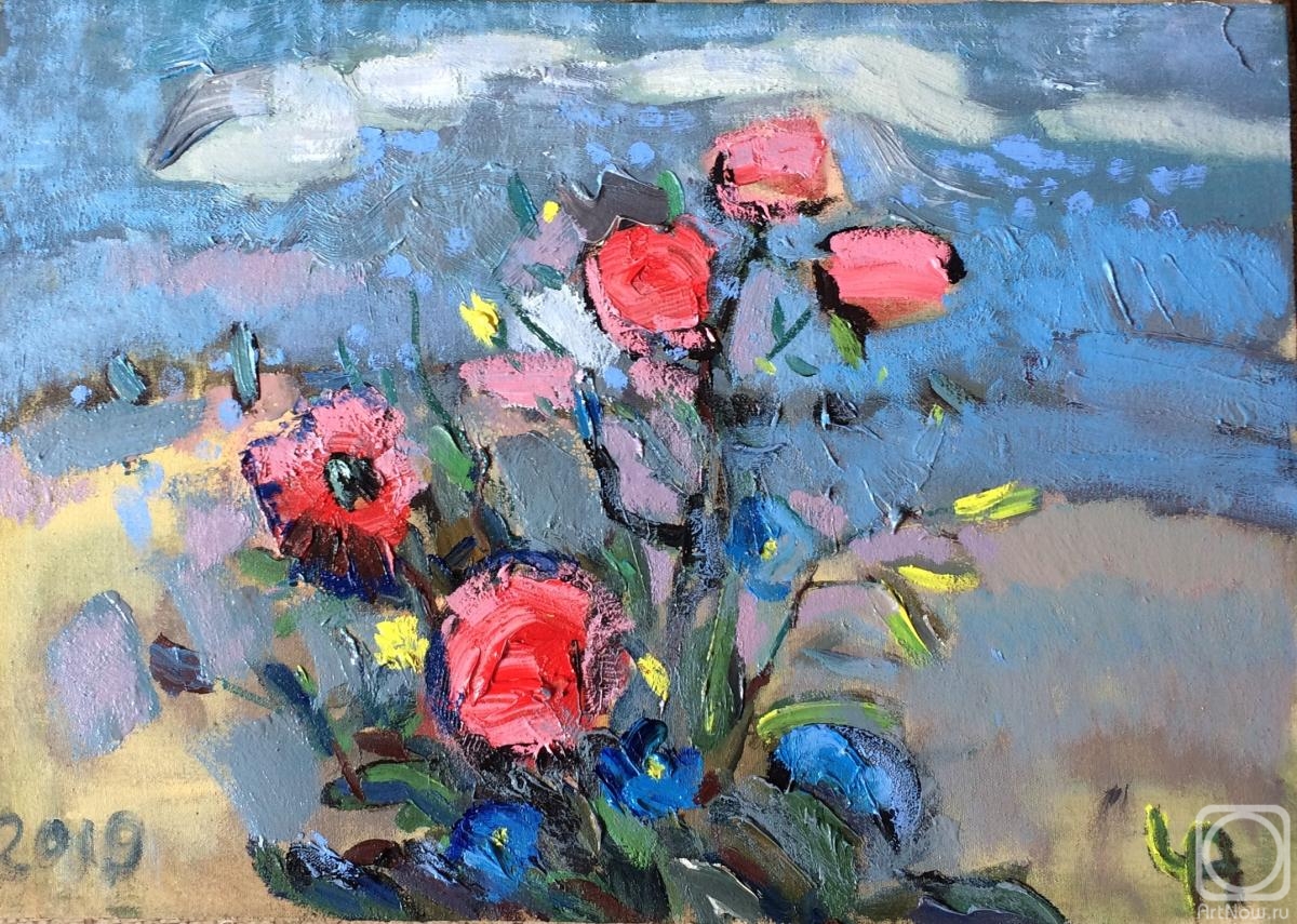 Chernyy Alexey. The flowers and the sky