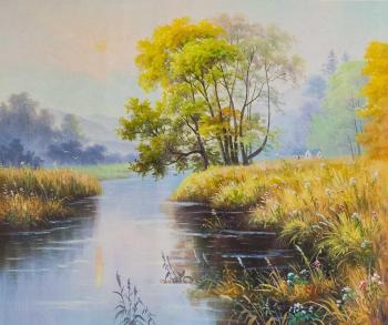 Autumn pastoral. On the river bank. Potapova Maria