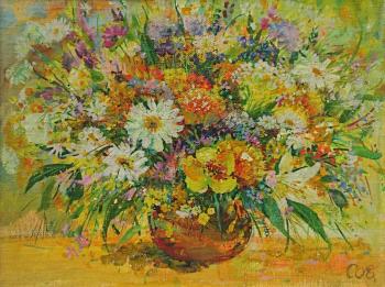 Still life with daisies. Qorlanov Vladimir