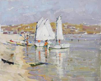Sailboats and calm