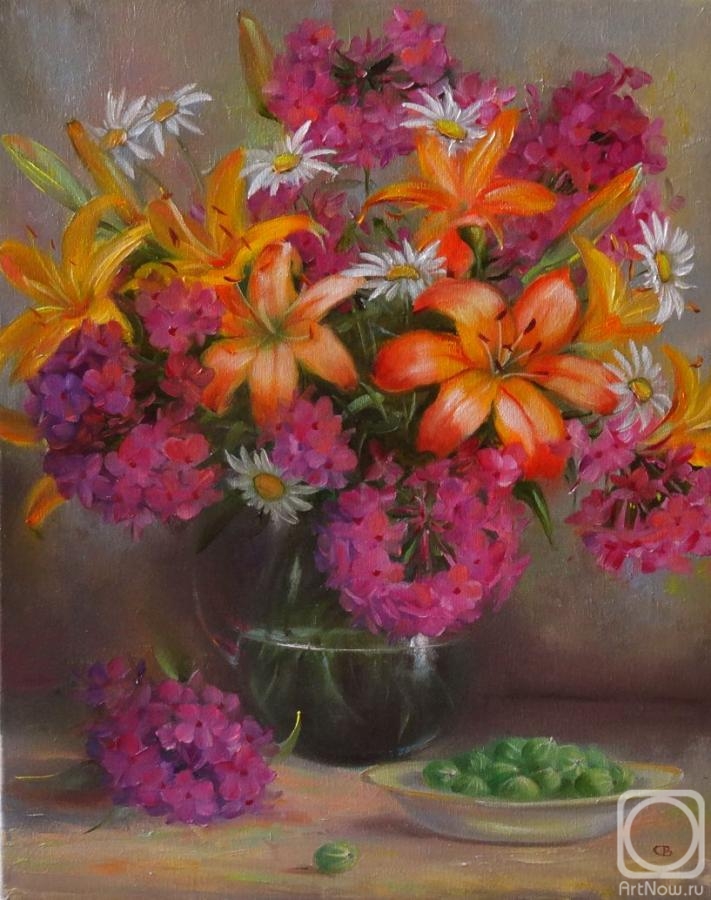 Razumova Svetlana. Phloxes, lilies, gooseberry