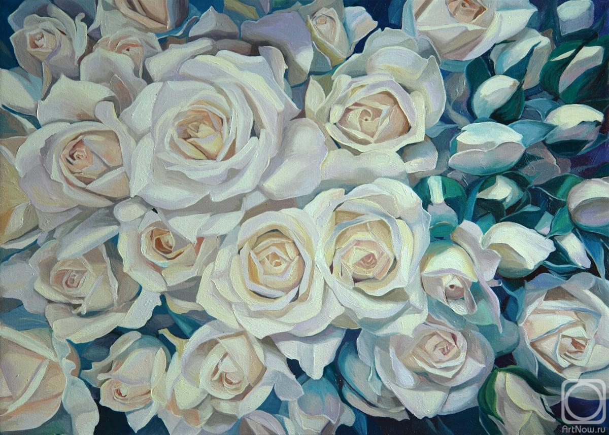 Vestnikova Ekaterina. A bouquet of white roses