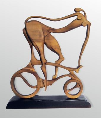 Girl on the bike (Modern Sculpture). Herasimau Alex