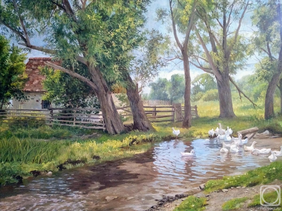 Avrin Aleksandr. Landscape with geese