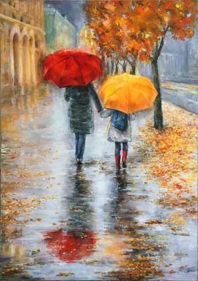 In the autumn rain. Golovkova Tatiana