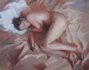 Pink nude (Young Woman On Bed). Dragin Igor