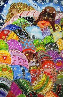 A dream of snowflakes (Snowflakes Fall). Schubert Albina