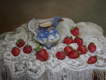 Lace and strawberries. Panov Eduard